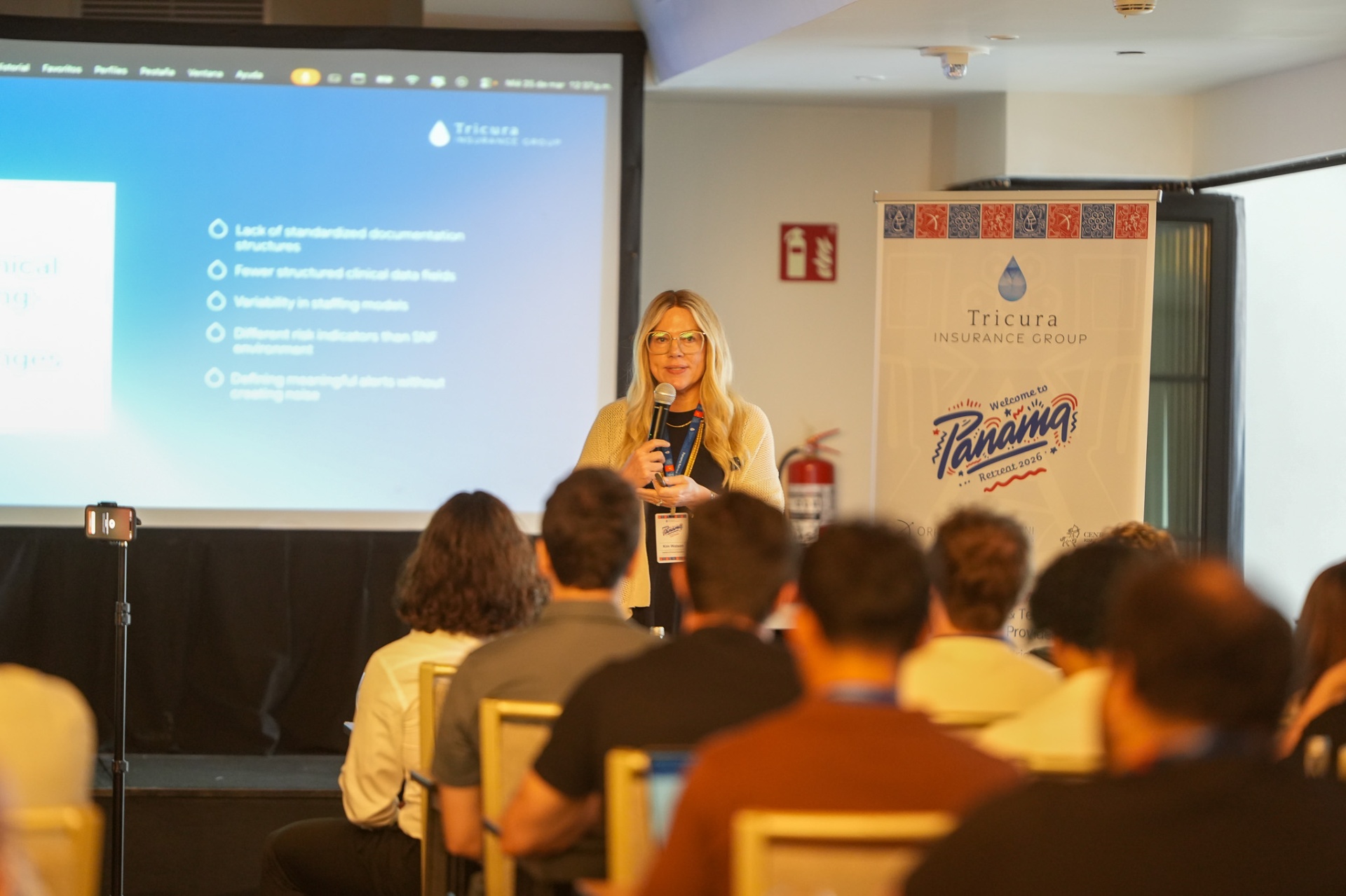 Kim Watson presenting at the Tricura Panama Retreat 2026